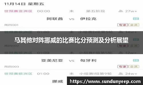 马其他对阵挪威的比赛比分预测及分析展望